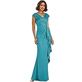 Satin Mother of The Bride Dresses for Women Ruffles Formal Evening Dress Mermaid Wedding Guest Dress