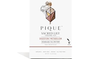 Pique Organic Sacred Lily Oolong Tea Crystals - Caffeinated Tea, Supports Healthy Metabolism and Digestion - 14 Single Serve Sticks (Pack of 1)