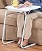 Fox Valley Traders White Adjustable Tray Table EasyComforts, One Size Fits