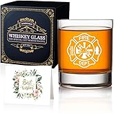 AGMDESIGN, Double sided Good Day Bad Day Don't Even Ask Fire Department Firefighter Whiskey Glasses, Whiskey Lovers Gifts for Him, Fire Department, Firefighters