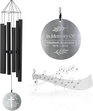 memorial wind chime gift for loss of a mother