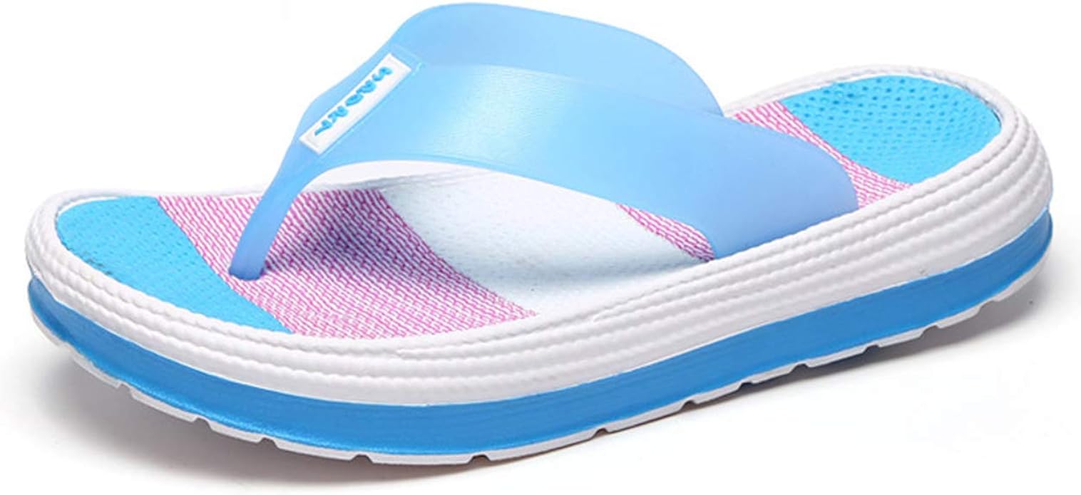 Amazon.com | xsby Women's Non-Slip Casual Flip Flop Thong Sandals Blue 38 | Flip-Flops