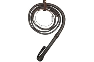 SCORPION ARCHERY Bullwhip Real Cow Hide Leather 12 Plaits Equestrian Bull Whip Brown Color Rope Core Belly Inside Birthday Gift for him