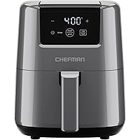 CHEFMAN 2 Qt Mini Air Fryer – Digital Space-Saving Compact Air Fryer with Nonstick and Dishwasher Safe Basket, Quick & Easy M