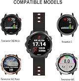 ISABAKE 20mm Silicone Watch Strap for Garmin Vivoactive 3, Forerunner 645/245 view 3