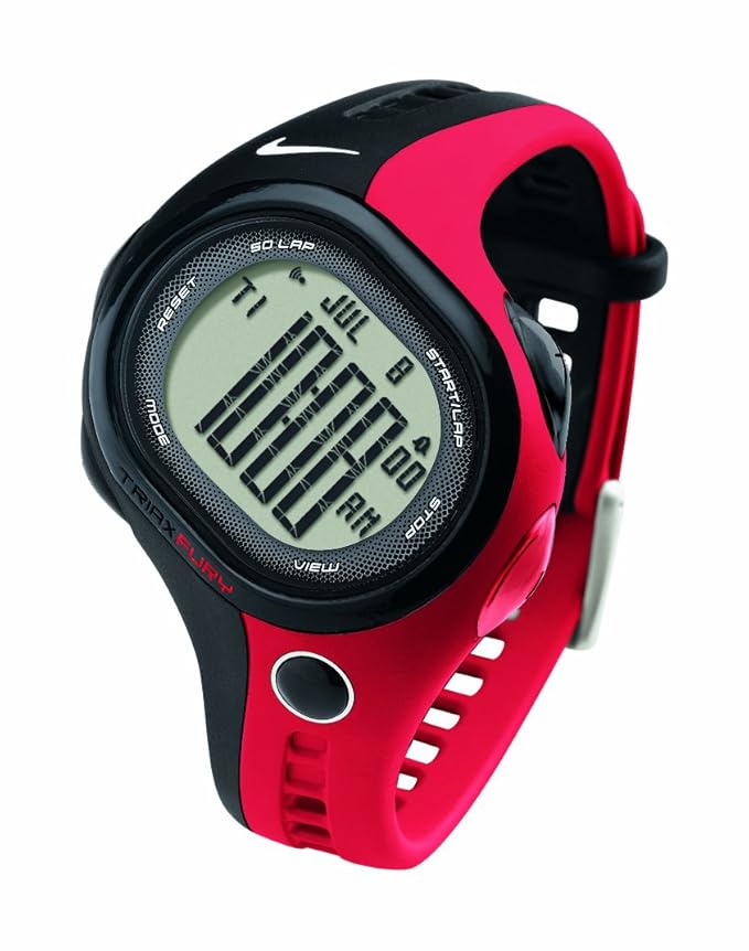 Nike WR0142012 50 lap Gents Black and Red Running Digital Watch Nike