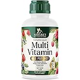 Liquid Multivitamin - Sugar Free Daily Multi Vitamin for Women, Men & Kids, Vitamins A, C, D, B-12, Biotin & Zinc - Supports Faster Hair Growth & Skin Wrinkles, Vegan, Non-GMO, Berry Flavor, 15 Fl Oz