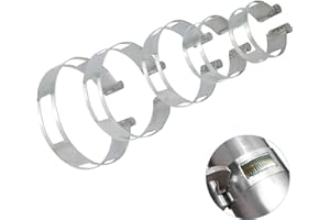 MLWRID 5PCS Stainless Steel Welding Tacking Band Clamp,Clamp-On Exhaust Pipe Tacking Band for Welding Fabrication (Including 2 Inch 2.5 Inch 3 Inch 3.5 Inch 4 Inch)