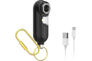 aswayke 125dB Rechargeable Bear Horn,IPX5 Waterproof & LED Flashlight Bear Deterrent Device for Hiking, Camping, Outdoor Survival-Black