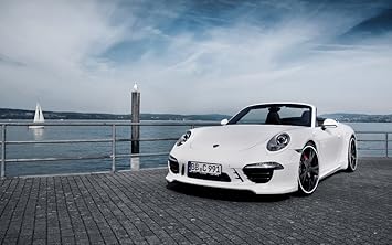 Amazon Co Jp 絵画風 壁紙ポスター はがせるシール式 ポルシェ 911 カレラ4s テックアート 991型 12年 ホワイト キャラクロ P991 009w2 ワイド版 603mm 376mm 建築用壁紙 耐候性塗料 車 バイク