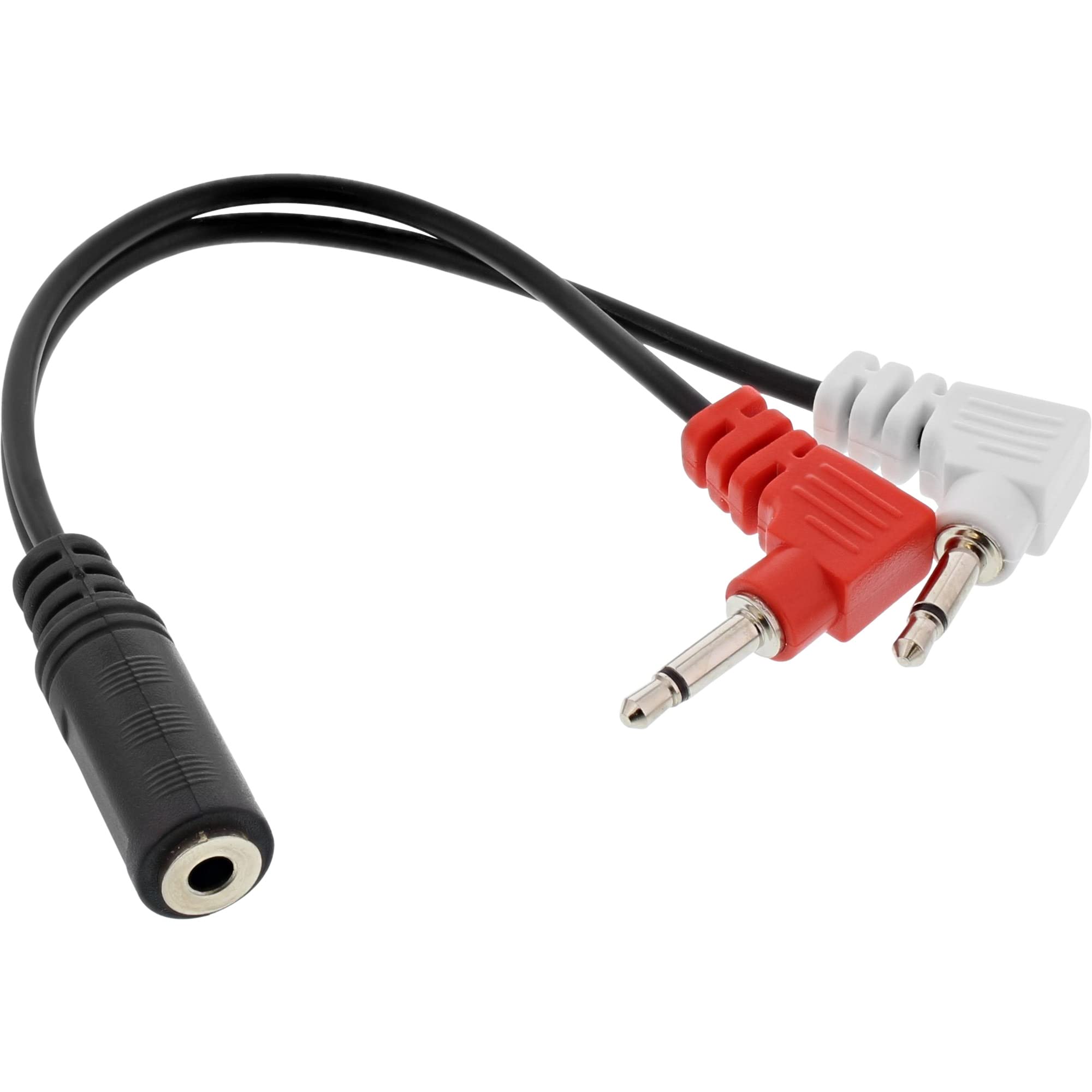 InLine 99313i 0.15 m 2 x 3.5 mm 3.5 mm BLACK, RED, WHITE AUDIO CABLE – AUDIO CABLE (2 x 3.5 mm, Male, 3.5 mm, Female, 0.15 m, Black, Red, White)
