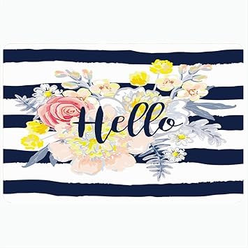 LIS HOME Badteppich für Badezimmer rutschfeste Matten Blume zart oder