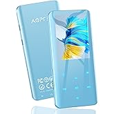 AGPTEK 64GB MP3 Player with Bluetooth 5.3, A19PL 2.4" Curved Screen Portable Music Player with Speaker Lossless Sound with FM Radio, Voice Recorder, Supports up to 128GB, Blue