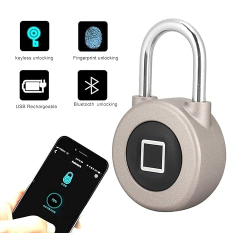 Fingerprint Padlock Smart Lock Bluetooth App Control Security