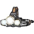 COSOOS LED Headlamp Flashlight, Rechargeable Headlamp with Red Rear Light, 2500 Lumen Xtreme Bright, Zoomable 4-Mode Head Lamp for Adults, Hardhat, Hunting, Outdoor Hiking, Camping Gear Essentials