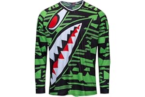 JPOJPO Men's Cycling Jersey MTB T Shirt Long Sleeve Mountain Bike Motorcycle Bicycle Clothes Anti-UV