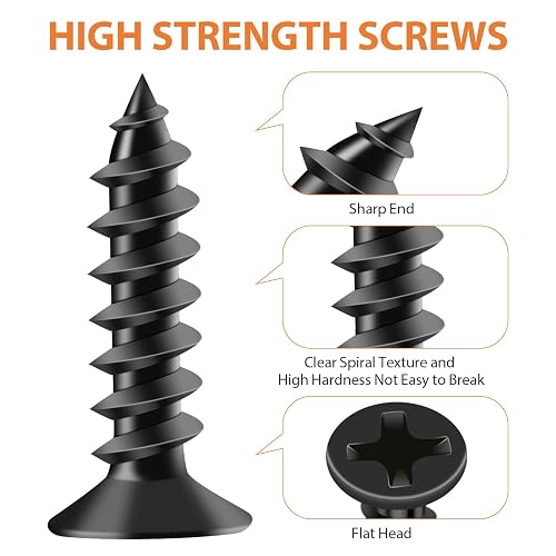 Vicuna R 40PCS L Bracket Corner Brace, Black Small L Brackets for Wood, Stainless Steel Corner Bracket, Metal Right Angle Bracket for Furniture Chair Drawer Cabinet - 80PCS Screws (0.79 x 0.79