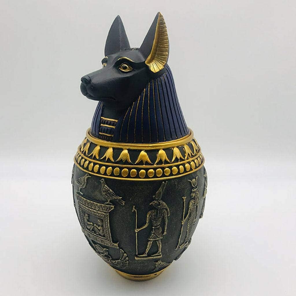 SINKITA Egypt Anubis Decorative Jar,Cremation Urn for Ashes for Human