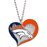 NFL Swirl Heart Pendant Necklace - Jewelry Gift for Mom, Wife, Sister, Daughter, Best Friend - Ideal Gift for Birthdays, Anniversaries & Special Occasions