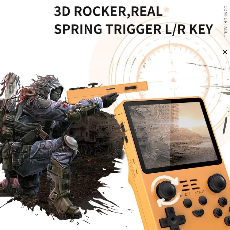 POWKIDDY RGB20S Retro Handheld Game Console, Dual 3D Rocker, Built-in 20+ Emulators for PSP, N64, PS1, GBA, etc. Comes With 15000+ Games.