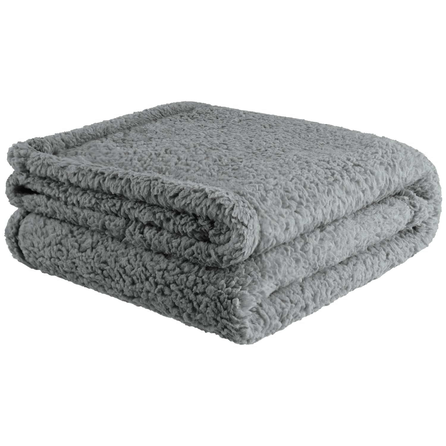 furrybaby Premium Soft Dog Blanket for Medium Small Dogs Puppy Cat Washable Sherpa Fleece 80x100 cm Pet Throw for Bed Furniture Couch Sofa Protection(Medium, Grey Blanket)