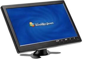 Hikity 10.1 Inch Small HDMI Monitor Portable CCTV Monitors 1280x600 for PC/TV/Raspberry Pi/Camera/Gaming with BNC/AVI/VGA/HDMI Input Cable, Support Remote Control, Built-in Speakers Flip Image