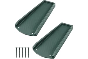 Ogutter Splash Blocks for Gutters Downspouts, 24" Downspout Extensions for Rain Water Drainage, Thickened Gutter Splash Guard with Fixing Piles(2 Pack, Green)