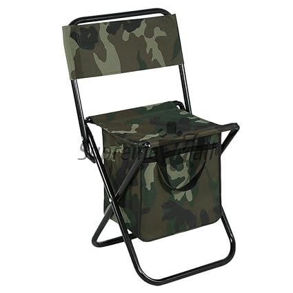 Supreme Mall Steel Foldable Chair with Detachable Backpack for Camping, Travel and Gardening