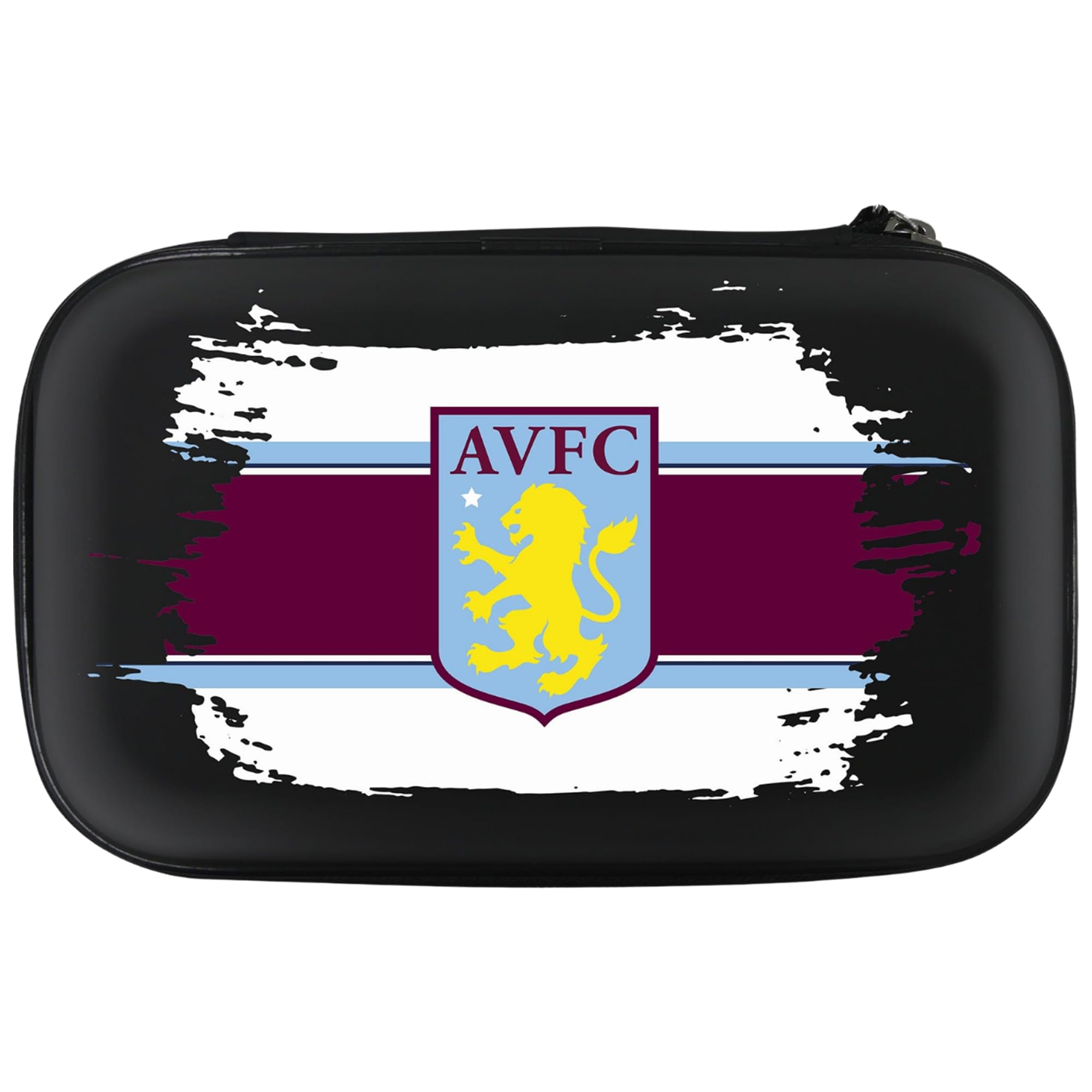 FOCO Officially Licensed Aston Villa Football Club Villans FC Dart Case Storage Wallet, White Stripe, Black (W483)