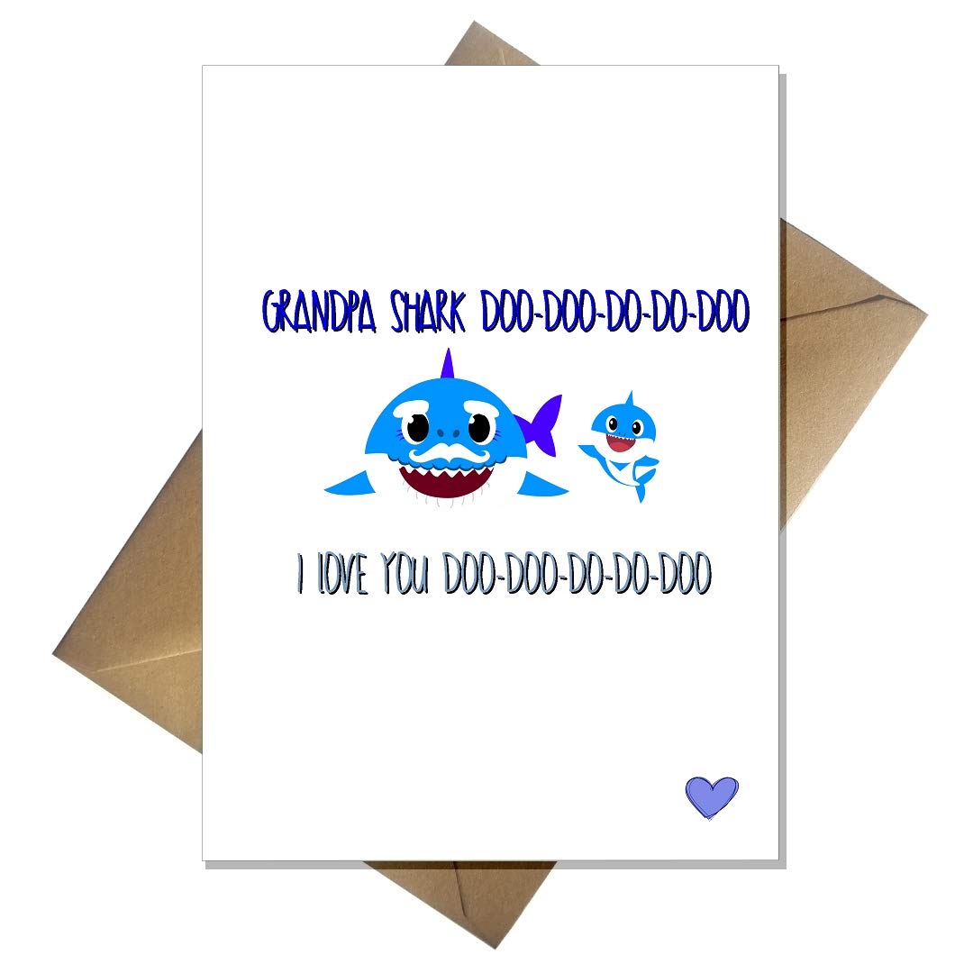 Download Funny Grandpa Shark Fathers Day Card For Grandad From The Baby Shark Song Buy Online In Grenada At Grenada Desertcart Com Productid 129177530