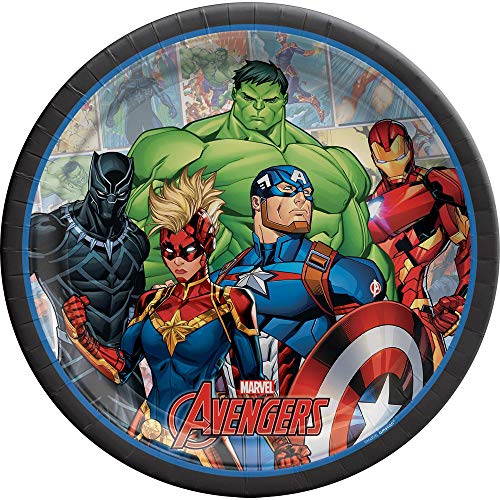 Party City Marvel Powers Unite Captain America Tableware for 8 Guests