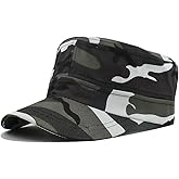 Cadet Army Cap for Men Women Military Adjustable Unisex Flat Top Hat