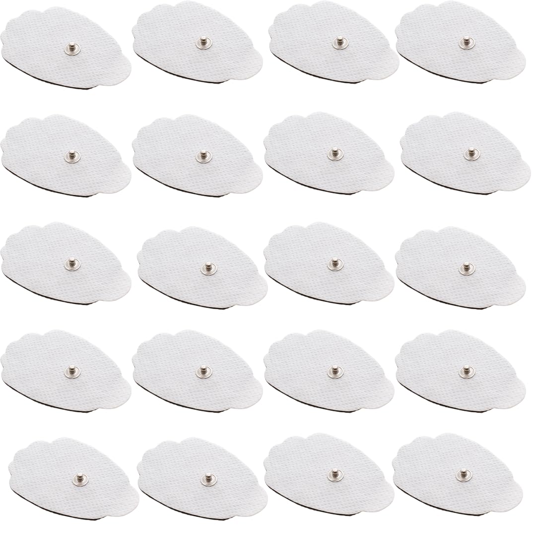 TechCare Massager Tens Unit Patches Replacement Reusable 20 (10 Sets) Stick-on Pads - FDA 510(k) Cleared - 5 Years Limited Warranty