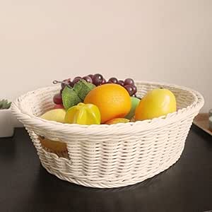 BingWS Canasta de Frutas Ratán de imitación Frutero Creativo Moderna