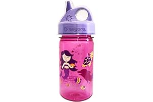 Nalgene Kids Sustain Grip-N-Gulp Water Bottles Made with Material Derived from 50% Plastic Waste (Using ISCC Certified Mass Balance), Leak Proof Sippy Cup, Durable, BPA and BPS Free, Dishwasher Safe