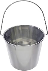 Spares2go 12L Stainless Steel Bucket Pail with Lid - Pack of 2 view 6