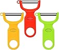 Original Vegetable Peeler Carbon Steel Blade 3-Pack Red/Green/Yellow