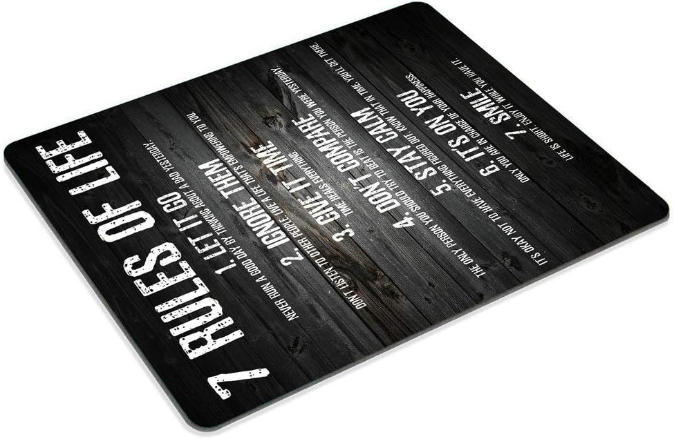 Wasach 7 Rules of Life Motivational Quotes Mouse Pad Custom, Inspirational Quote About Life Mouse Pads for Computers - Image 5