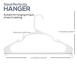 Utopia Home Plastic Hangers 100 Pack - Perfect