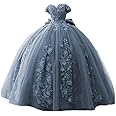 TRHTX Lace Beaded Quinceanera Dresses 2025 Puffy Off Shoulder Sweet 16 Dresses Flower Tulle Quince Dress WZY54