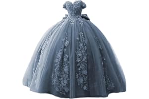 TRHTX Lace Beaded Quinceanera Dresses 2025 Puffy Off Shoulder Sweet 16 Dresses Flower Tulle Quince Dress WZY54