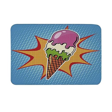 Amazon Com Tecbillion Ice Cream Decor Non Slip Door Mat Retro