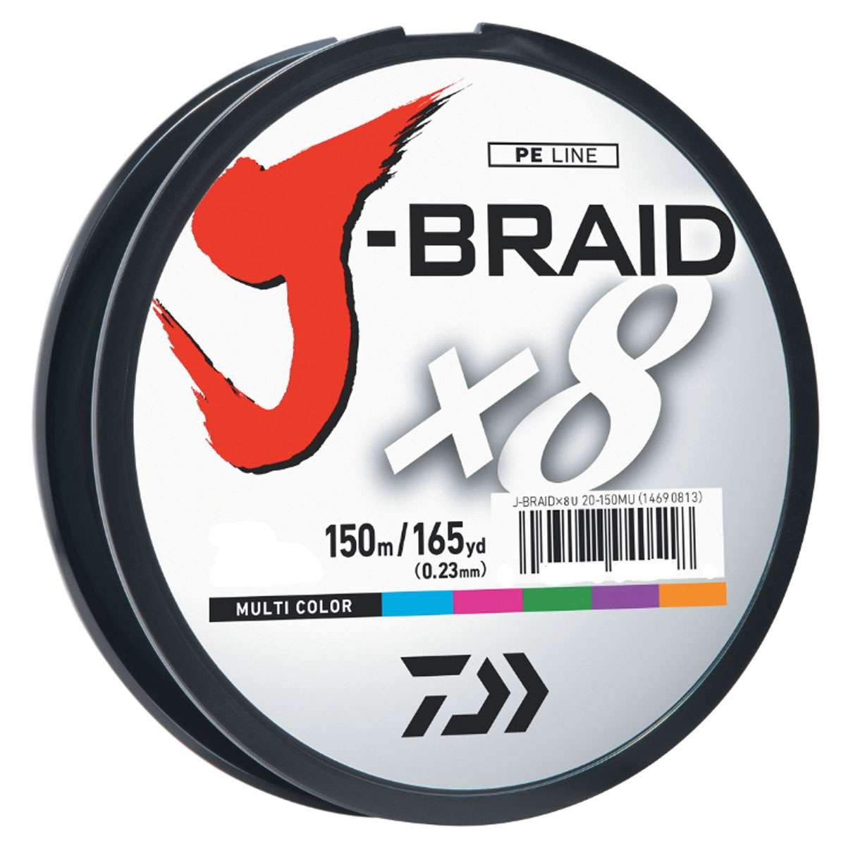 J-BRAIDX8, Filler Spool, Multi-Color, Mono Dia.= 8lb.