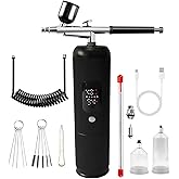 LGYAYARUN Portable Airbrush Kit with Compressor, 28/38/48psi Air Brush Guns for Painting, 6000 mAh Handheld Rechargeable Airbrush for Nails, Painting, Model, Nail, Makeup Air Brush Kit