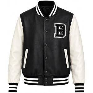 LOVE ME NOW Women’s Varsity Jacket | Long-Sleeve PU Vegan Leather