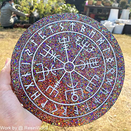 ResinWorld Rune Set Mold for Resin, Viking Divination Runes Resin Mold