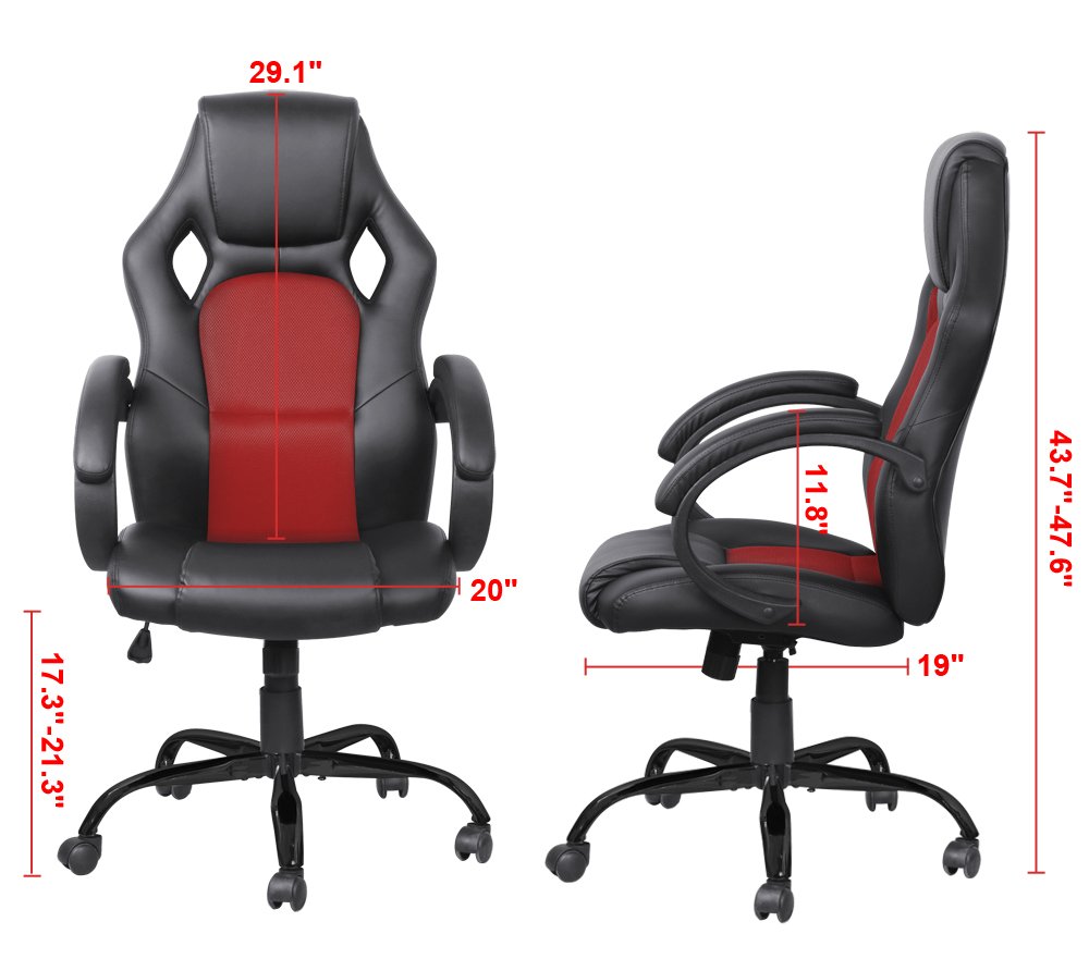 World Pride Race Car Style Bucket Seat Office Chair High Back Executive