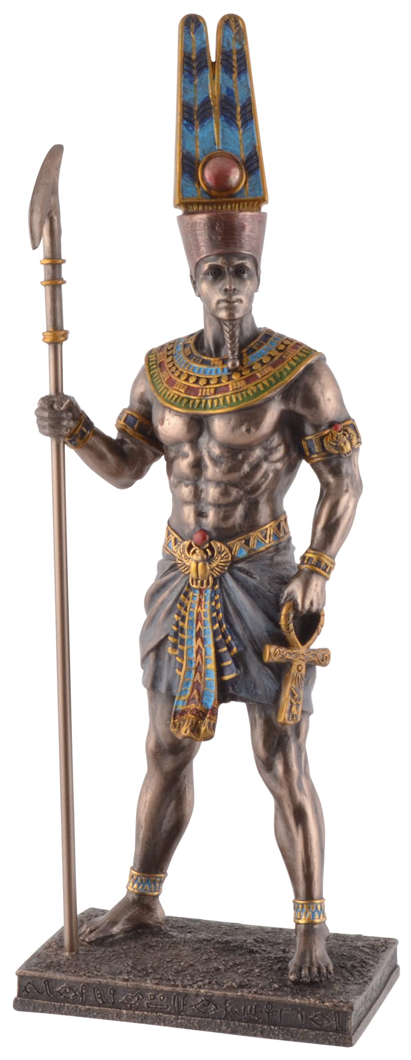 VOGLER Joh. Vogler GmbH Egyptian God Amun-Re with Stick - Bronzed and Coloured by Veronese