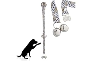 PoochieBells The Original Dog Potty Doorbell, Dog Bells for Potty Training & Puppy Housebreaking, Potty Train Your Dog in Days, Made in America, Sahara Plaid