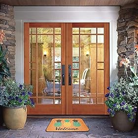 GROBRO7 Pineapple Doormat Summer Linen Welcome Carpet Rubber Non-Slip Reusable Entrance Rug Floor Hawaiian Door Mat… 61iejlqSiIL